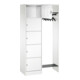 C+P Porte-manteau ouvert Série 8070 5 compartiments Socle 1950 × 960 × 480 mm blanc