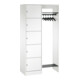 C+P Porte-manteau ouvert Série 8070 5 compartiments Socle 1950 × 960 × 480 mm blanc