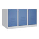 C+P PSA Doppel-Spind Classic PLUS, 2 Abteile, 1850x600x500mm, 7035/7035 Verschluss Sicherheits-Drehriegel