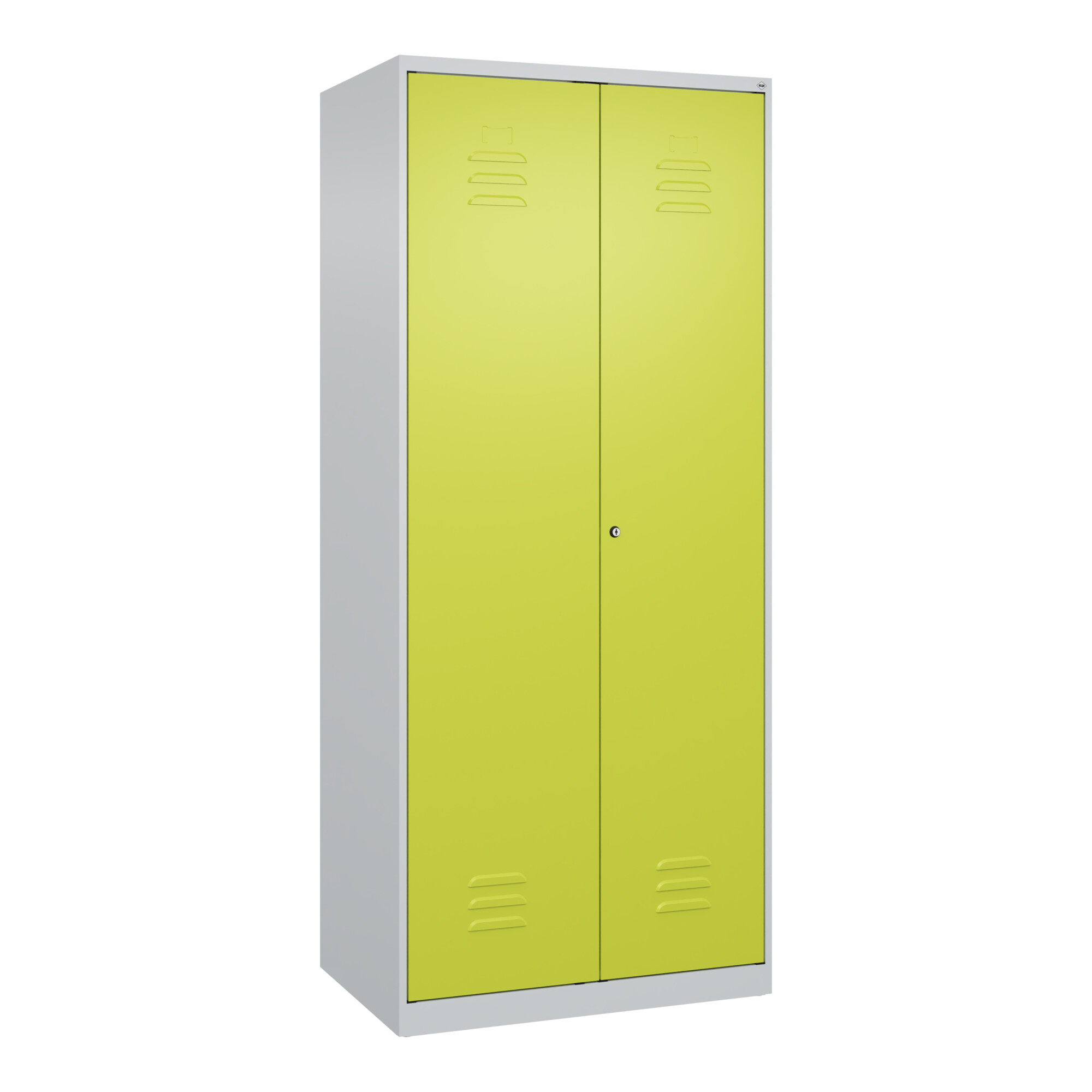 C+P PSA Doppel-Spind Classic PLUS, 2 Abteile, 1850x800x500mm, 7035/0024 Verschluss Zylinderschloss ; C + P Möbelsysteme