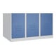 C+P PSA Doppel-Spind Classic PLUS, 2 Abteile, 1850x800x500mm, 7035/5023 Verschluss Sicherheits-Drehriegel