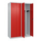 C+P PSA Doppel-Spind Classic PLUS, 4 Abteile, 1850x1200x500mm, 7035/3020 Verschluss Zylinderschloss