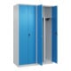 C+P PSA Doppel-Spind Classic PLUS, 4 Abteile, 1850x1200x500mm, 7035/5012 Verschluss Sicherheits-Drehriegel