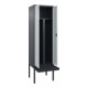 C+P PSA Doppel-Spind Classic PLUS, Bank, 2 Abteile, 2120x600x815mm, 7016/7035 Verschluss Zylinderschloss Sitzbanktyp auskragend Material Sitzfläche Kunststoff