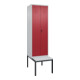 C+P PSA Doppel-Spind Classic PLUS, Bank, 2 Abteile, 2120x600x815mm, 7035/3003 Verschluss Sicherheits-Drehriegel Sitzbanktyp untergebaut Material Sitzfläche Kunststoff-1