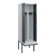 C+P PSA Doppel-Spind Classic PLUS, Bank, 2 Abteile, 2120x600x815mm, 7035/7016 Verschluss Sicherheits-Drehriegel Sitzbanktyp auskragend Material Sitzfläche Kunststoff-2