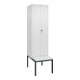 C+P PSA Doppel-Spind Classic PLUS, Bank, 2 Abteile, 2120x600x815mm, 9016/9016 Verschluss Sicherheits-Drehriegel Sitzbanktyp untergebaut Material Sitzfläche Kunststoff-1