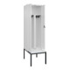 C+P PSA Doppel-Spind Classic PLUS, Bank, 2 Abteile, 2120x600x815mm, 9016/9016 Verschluss Sicherheits-Drehriegel Sitzbanktyp untergebaut Material Sitzfläche Kunststoff-2