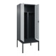 C+P PSA Doppel-Spind Classic PLUS, Bank, 2 Abteile, 2120x800x815mm, 7016/7035 Verschluss Zylinderschloss Sitzbanktyp untergebaut Material Sitzfläche Kunststoff-2