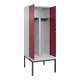 C+P PSA Doppel-Spind Classic PLUS, Bank, 2 Abteile, 2120x800x815mm, 7035/3003 Verschluss Zylinderschloss Sitzbanktyp untergebaut Material Sitzfläche Kunststoff-2