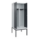 C+P PSA Doppel-Spind Classic PLUS, Bank, 2 Abteile, 2120x800x815mm, 7035/7016 Verschluss Zylinderschloss Sitzbanktyp untergebaut Material Sitzfläche Kunststoff-2