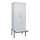 C+P PSA Doppel-Spind Classic PLUS, Bank, 2 Abteile, 2120x800x815mm, 7035/7035 Verschluss Sicherheits-Drehriegel Sitzbanktyp auskragend Material Sitzfläche Kunststoff-1