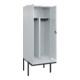 C+P PSA Doppel-Spind Classic PLUS, Bank, 2 Abteile, 2120x800x815mm, 7035/7035 Verschluss Sicherheits-Drehriegel Sitzbanktyp auskragend Material Sitzfläche Kunststoff-2