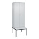 C+P PSA Doppel-Spind Classic PLUS, Bank, 2 Abteile, 2120x800x815mm, 7035/7035 Verschluss Zylinderschloss Sitzbanktyp untergebaut Material Sitzfläche Kunststoff-1