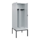 C+P PSA Doppel-Spind Classic PLUS, Bank, 2 Abteile, 2120x800x815mm, 7035/7035 Verschluss Zylinderschloss Sitzbanktyp untergebaut Material Sitzfläche Kunststoff-2