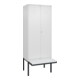 C+P PSA Doppel-Spind Classic PLUS, Bank, 2 Abteile, 2120x800x815mm, 9016/9016 Verschluss Zylinderschloss Sitzbanktyp auskragend Material Sitzfläche Kunststoff-1
