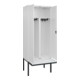 C+P PSA Doppel-Spind Classic PLUS, Bank, 2 Abteile, 2120x800x815mm, 9016/9016 Verschluss Zylinderschloss Sitzbanktyp auskragend Material Sitzfläche Kunststoff-2