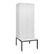 C+P PSA Doppel-Spind Classic PLUS, Bank, 2 Abteile, 2120x800x815mm, 9016/9016 Verschluss Zylinderschloss Sitzbanktyp untergebaut Material Sitzfläche Kunststoff