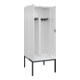 C+P PSA Doppel-Spind Classic PLUS, Bank, 2 Abteile, 2120x800x815mm, 9016/9016 Verschluss Zylinderschloss Sitzbanktyp untergebaut Material Sitzfläche Kunststoff-2