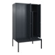C+P PSA Doppel-Spind Classic PLUS, Bank, 4 Abteile, 2120x1200x815mm, 7016/7016 Verschluss Zylinderschloss Sitzbanktyp untergebaut Material Sitzfläche Kunststoff-2