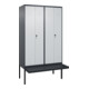 C+P PSA Doppel-Spind Classic PLUS, Bank, 4 Abteile, 2120x1200x815mm, 7016/7035 Verschluss Sicherheits-Drehriegel Sitzbanktyp auskragend Material Sitzfläche Kunststoff-1