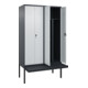 C+P PSA Doppel-Spind Classic PLUS, Bank, 4 Abteile, 2120x1200x815mm, 7016/7035 Verschluss Sicherheits-Drehriegel Sitzbanktyp auskragend Material Sitzfläche Kunststoff-2