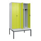 C+P PSA Doppel-Spind Classic PLUS, Bank, 4 Abteile, 2120x1200x815mm, 7035/0024 Verschluss Sicherheits-Drehriegel Sitzbanktyp untergebaut Material Sitzfläche Kunststoff