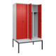 C+P PSA Doppel-Spind Classic PLUS, Bank, 4 Abteile, 2120x1200x815mm, 7035/3020 Verschluss Sicherheits-Drehriegel Sitzbanktyp untergebaut Material Sitzfläche Kunststoff-2