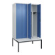 C+P PSA Doppel-Spind Classic PLUS, Bank, 4 Abteile, 2120x1200x815mm,7035/5023 Verschluss Zylinderschloss Sitzbanktyp untergebaut Material Sitzfläche Kunststoff-2