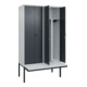 C+P PSA Doppel-Spind Classic PLUS, Bank, 4 Abteile, 2120x1200x815mm, 7035/7016 Verschluss Sicherheits-Drehriegel Sitzbanktyp auskragend Material Sitzfläche Kunststoff-2