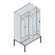C+P PSA Doppel-Spind Classic PLUS, Bank, 4 Abteile, 2120x1200x815mm, 7035/7035 Verschluss Zylinderschloss Sitzbanktyp untergebaut Material Sitzfläche Kunststoff