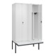 C+P PSA Doppel-Spind Classic PLUS, Bank, 4 Abteile, 2120x1200x815mm, 9016/9016 Verschluss Zylinderschloss Sitzbanktyp auskragend Material Sitzfläche Kunststoff-2