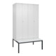 C+P PSA Doppel-Spind Classic PLUS, Bank, 4 Abteile, 2120x1200x815mm, 9016/9016 Verschluss Zylinderschloss Sitzbanktyp untergebaut Material Sitzfläche Kunststoff-1