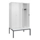 C+P PSA Doppel-Spind Classic PLUS, Bank, 4 Abteile, 2120x1200x815mm, 9016/9016 Verschluss Zylinderschloss Sitzbanktyp untergebaut Material Sitzfläche Kunststoff-2