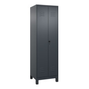 C+P PSA Doppel-Spind Classic PLUS, Füße, 2 Abteile, 1950x600x500mm, 7016/7016 Verschluss Sicherheits-Drehriegel