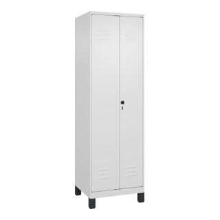 C+P PSA Doppel-Spind Classic PLUS, Füße, 2 Abteile, 1950x600x500mm, 9016/9016 Verschluss Sicherheits-Drehriegel