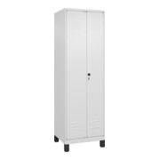 C+P PSA Doppel-Spind Classic PLUS, Füße, 2 Abteile, 1950x600x500mm, 9016/9016 Verschluss Sicherheits-Drehriegel