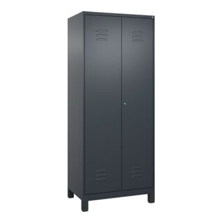 C+P PSA Doppel-Spind Classic PLUS, Füße, 2 Abteile, 1950x800x500mm, 7016/7016 Verschluss Zylinderschloss