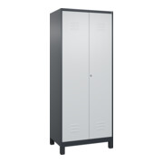 C+P PSA Doppel-Spind Classic PLUS, Füße, 2 Abteile, 1950x800x500mm, 7016/7035 Verschluss Zylinderschloss