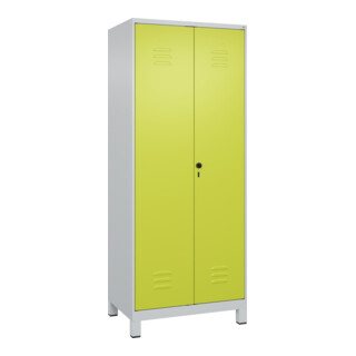 C+P PSA Doppel-Spind Classic PLUS, Füße, 2 Abteile, 1950x800x500mm, 7035/0024 Verschluss Sicherheits-Drehriegel