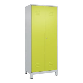 C+P PSA Doppel-Spind Classic PLUS, Füße, 2 Abteile, 1950x800x500mm, 7035/0024 Verschluss Zylinderschloss