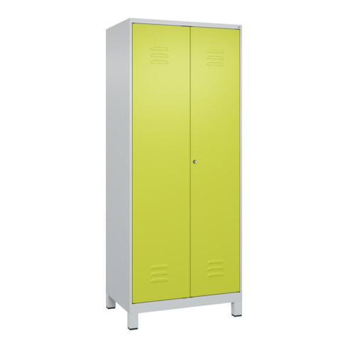 C+P PSA Doppel-Spind Classic PLUS, Füße, 2 Abteile, 1950x800x500mm, 7035/0024 Verschluss Zylinderschloss