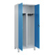 C+P PSA Doppel-Spind Classic PLUS, Füße, 2 Abteile, 1950x800x500mm, 7035/5012 Verschluss Sicherheits-Drehriegel