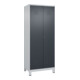 C+P PSA Doppel-Spind Classic PLUS, Füße, 2 Abteile, 1950x800x500mm, 7035/7016 Verschluss Zylinderschloss-1