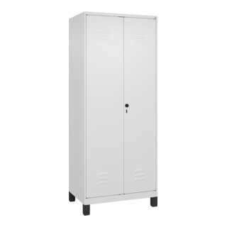 C+P PSA Doppel-Spind Classic PLUS, Füße, 2 Abteile, 1950x800x500mm, 9016/9016 Verschluss Sicherheits-Drehriegel