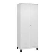 C+P PSA Doppel-Spind Classic PLUS, Füße, 2 Abteile, 1950x800x500mm, 9016/9016 Verschluss Zylinderschloss