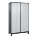 C+P PSA Doppel-Spind Classic PLUS, Füße, 4 Abteile, 1950x1200x500mm, 7016/7035 Verschluss Zylinderschloss-1