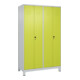 C+P PSA Doppel-Spind Classic PLUS, Füße, 4 Abteile, 1950x1200x500mm, 7035/0024 Verschluss Sicherheits-Drehriegel-1