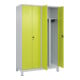 C+P PSA Doppel-Spind Classic PLUS, Füße, 4 Abteile, 1950x1200x500mm, 7035/0024 Verschluss Sicherheits-Drehriegel