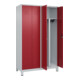 C+P PSA Doppel-Spind Classic PLUS, Füße, 4 Abteile, 1950x1200x500mm, 7035/3003 Verschluss Zylinderschloss